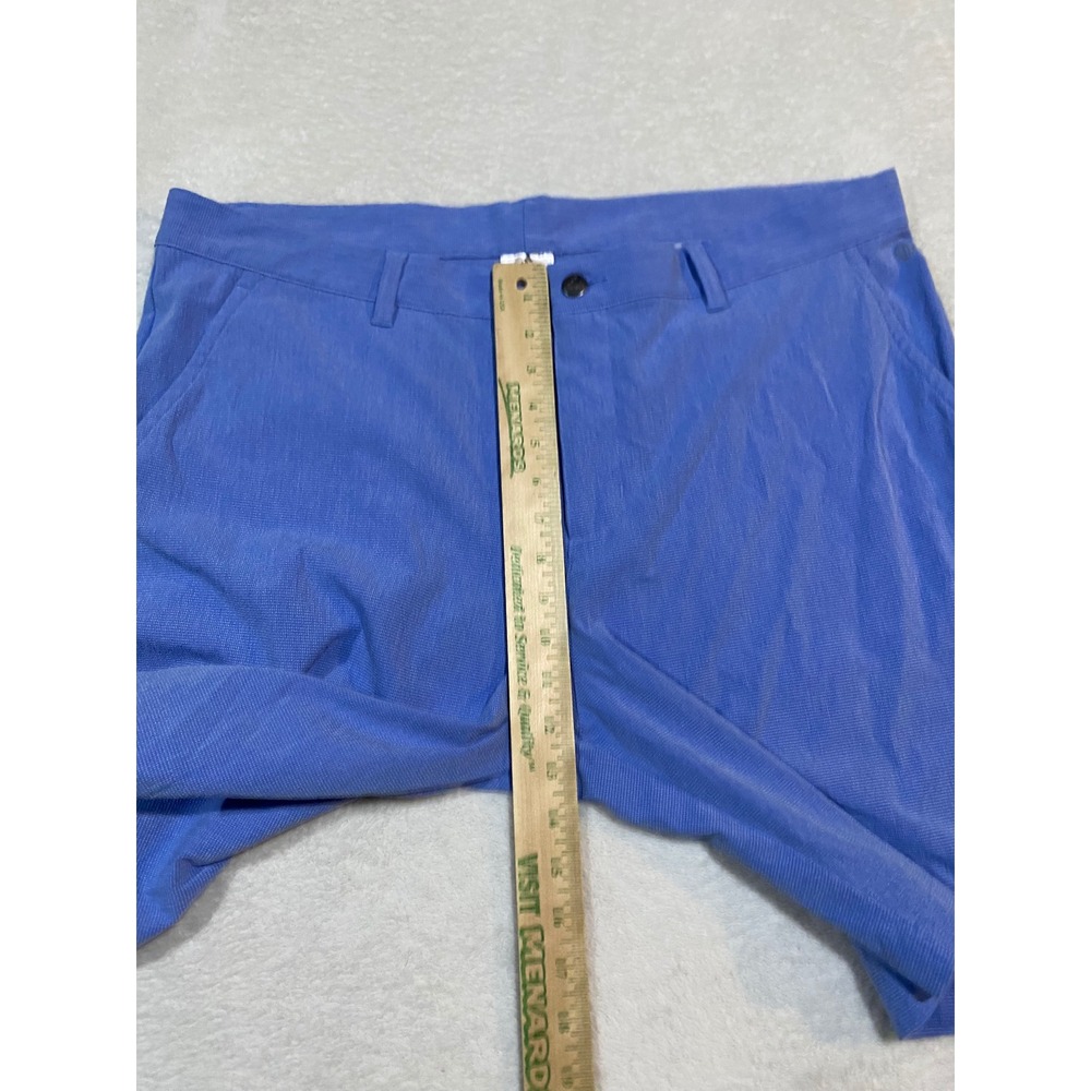 Adidas Golf Shorts Mens 38 Blue Cross Hatch Stretch Performance HR9055 - Picture 4 of 11